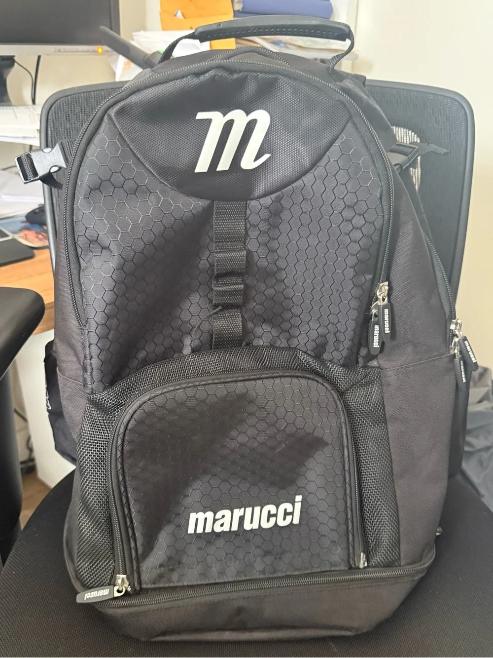 Gently used Black Baseball Backpack